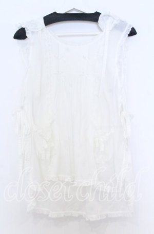 画像: PINK HOUSE / うさぎの耳フード付きローンタブリエ  シロ O-25-12-05-020-LO-TO-IG-OS