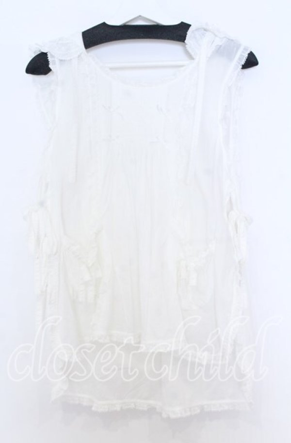 画像1: PINK HOUSE / うさぎの耳フード付きローンタブリエ  シロ O-25-12-05-020-LO-TO-IG-OS (1)