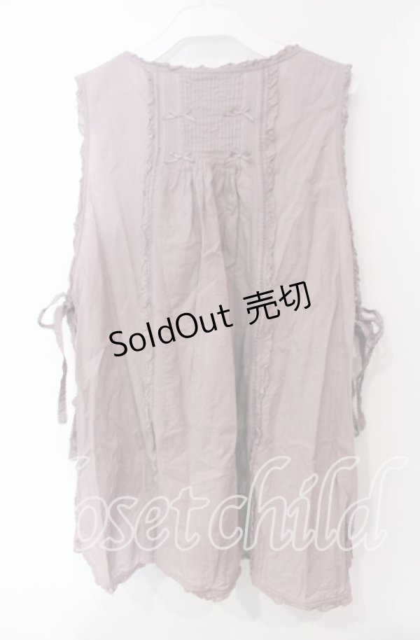 画像4: PINK HOUSE / フリル使いローンベスト  ラベンダー O-25-12-06-028-LO-TO-OW-OS (4)