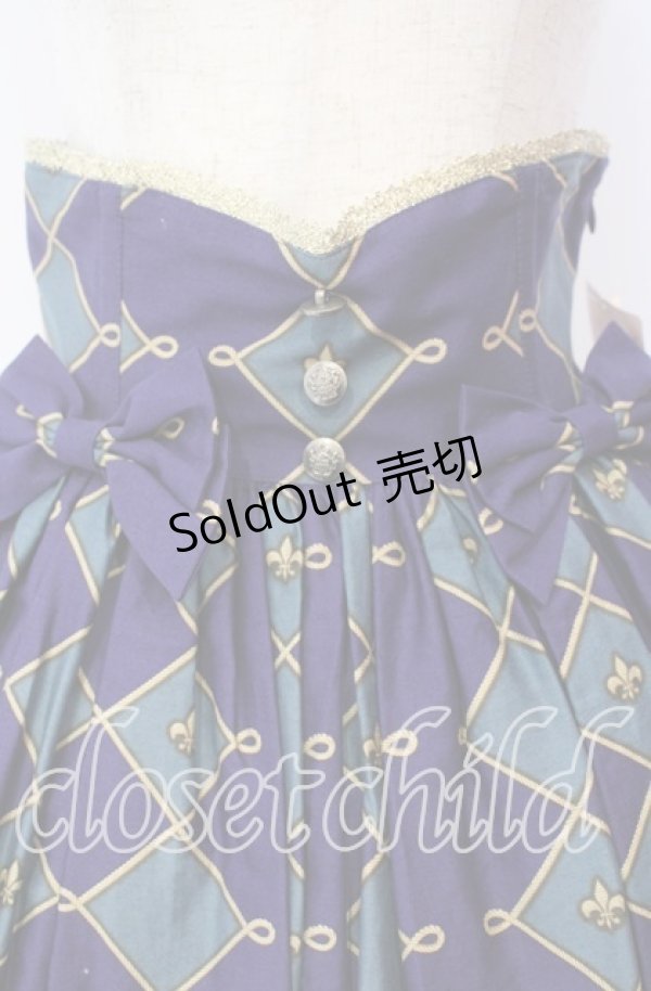 画像2: metamorphose / 主の書斎ハイウエストスカート  パープル系 O-25-12-06-003-ME-SK-IG-OS (2)