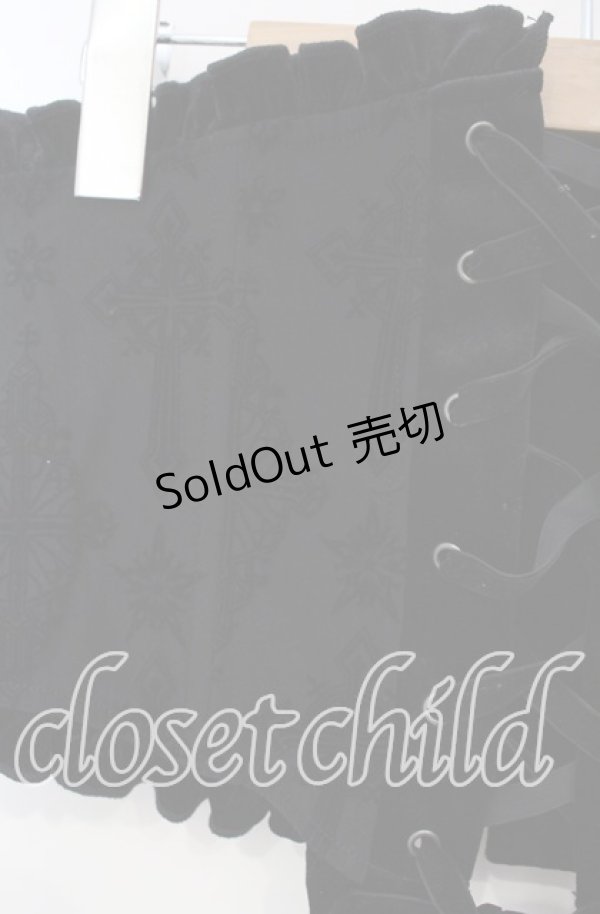 画像2: KILL STAR / FLIX FLOCKED WASPIE　コルセット XL ブラック O-25-12-06-033-SL-TO-OW-OS (2)