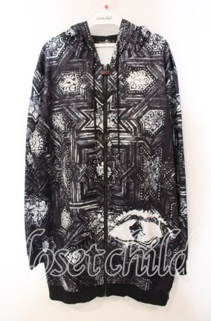 画像: NieR Clothing / 転写パーカー F ブラック O-25-12-06-034-PU-TO-OW-ZT1211F