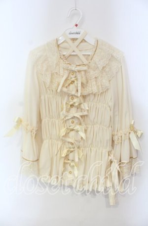 画像: metamorphose / シャーリングラッパ袖ブラウス（デシン）  アイボリー O-25-12-06-040-ME-BL-OW-OS