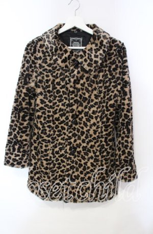 画像: ALGONQUINS / レオパードボアジャケット F ベージュ O-25-12-06-042-AL-TO-OW-OS