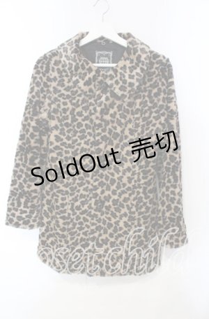 画像: ALGONQUINS / レオパードボアジャケット F ベージュ O-25-12-06-042-AL-TO-OW-OS