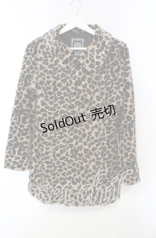 画像1: ALGONQUINS / レオパードボアジャケット F ベージュ O-25-12-06-042-AL-TO-OW-OS (1)