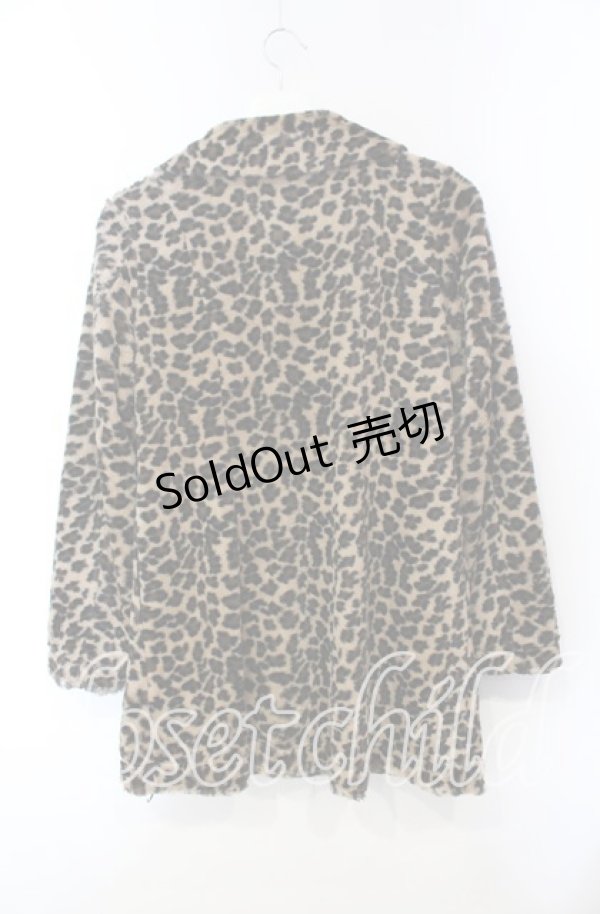 画像3: ALGONQUINS / レオパードボアジャケット F ベージュ O-25-12-06-042-AL-TO-OW-OS (3)