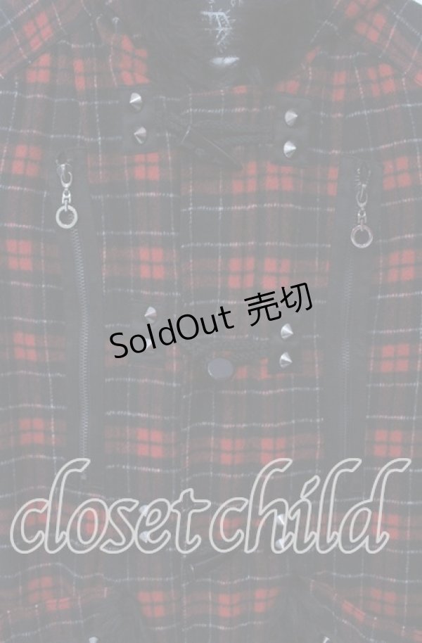 画像2: ALGONQUINS / フェイクファースタッズ付きダッフルコート 1 レッド O-25-12-06-044-AL-CO-OW-OS (2)