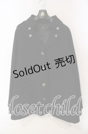 画像: MIHO MATSUDA / マントコート　ボーヌ  ブラック O-25-12-06-047-GO-CO-IG-OS