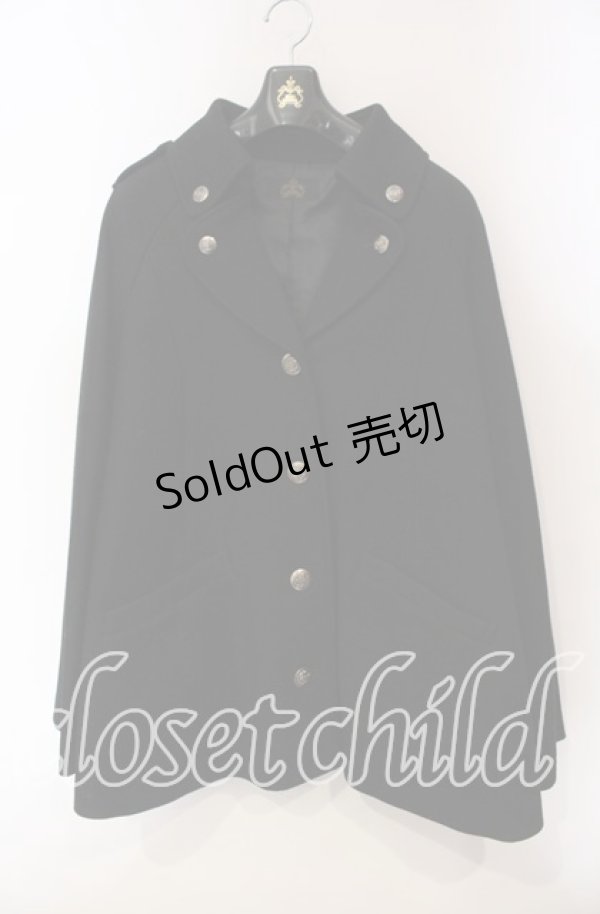 画像1: MIHO MATSUDA / マントコート　ボーヌ  ブラック O-25-12-06-047-GO-CO-IG-OS (1)