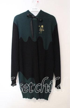 画像: ALICE and the PIRATES / Tricky Nightmare Factoryニットワンピース  グリーン×クロ O-25-12-06-050-PA-OP-IG-OS