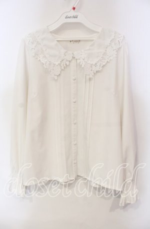 画像: axes femme / レースカラーブラウス  シロ O-25-12-06-056-AX-BL-IG-OS