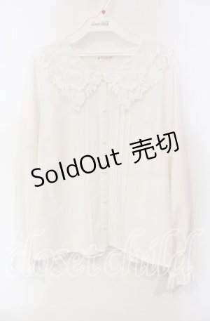 画像: axes femme / レースカラーブラウス  シロ O-25-12-06-056-AX-BL-IG-OS