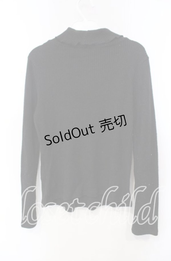 画像3: axes femme / レース切り替えテレコニットソー  クロ O-25-12-06-057-AX-TO-IG-OS (3)