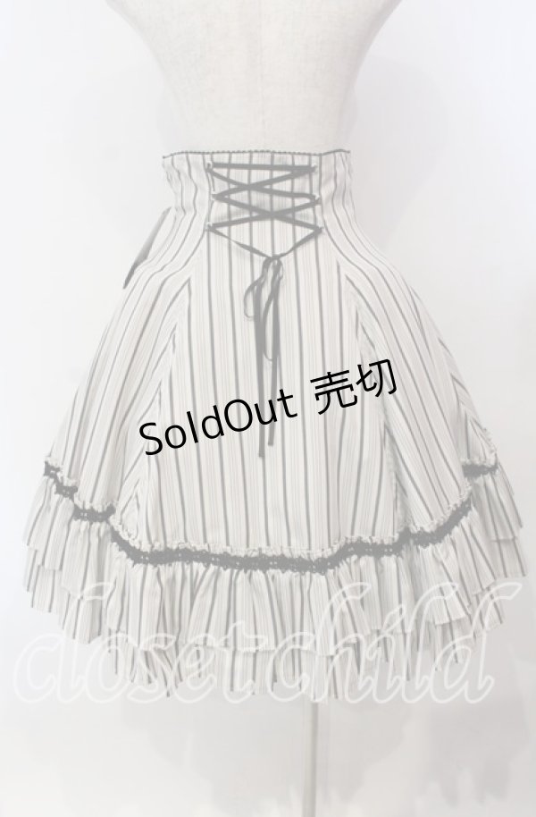 画像4: Victorian maiden / レジメンタルストライプバッスルスカート  アンティークベージュ O-25-12-06-011-CL-SK-IG-OS (4)