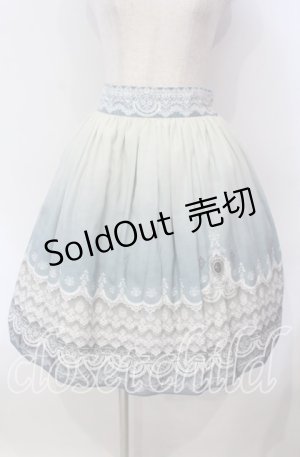 画像: abilletage / グラデーションレーススカート  ブルー系 O-25-12-06-014-GO-SK-IG-OS