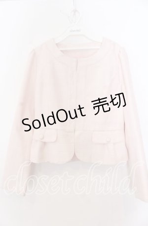 画像: axes femme / パイピングツイードジャケット  ピンク O-25-12-07-005-AX-JA-IG-OS