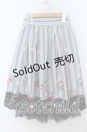 画像: axes femme POETIQUE / ストロベリーストライプスカート Ｍ くろ O-25-12-07-050-AX-SK-IG-OS