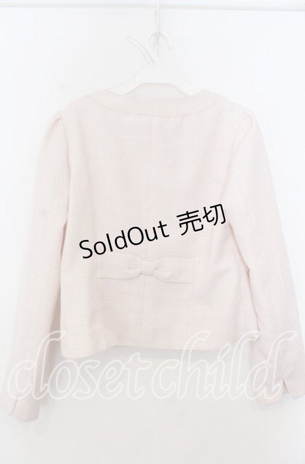 画像2: axes femme / パイピングツイードジャケット  ピンク O-25-12-07-005-AX-JA-IG-OS (2)