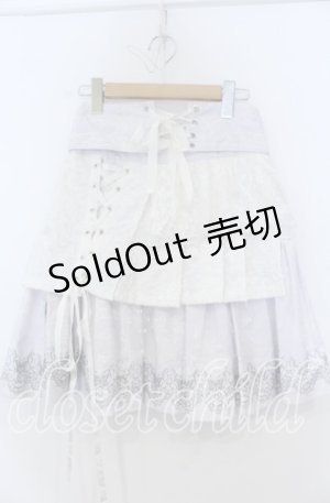 画像: h.naoto Blood / バタフライプリントコルセット風スカート  ホワイト O-25-12-07-055-HN-SK-IG-OS