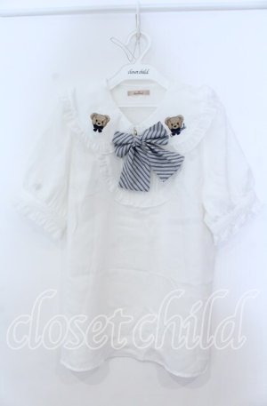 画像: Amavel / Bears Patisserieくまみみブラウス F シロ O-25-12-07-057-CA-BL-OW-OS