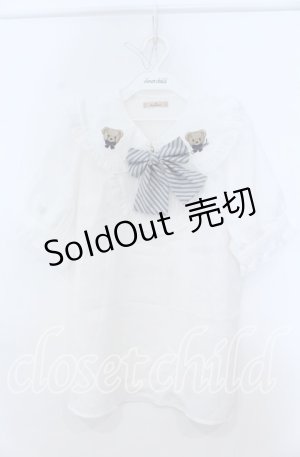 画像: Amavel / Bears Patisserieくまみみブラウス F シロ O-25-12-07-057-CA-BL-OW-ZT510