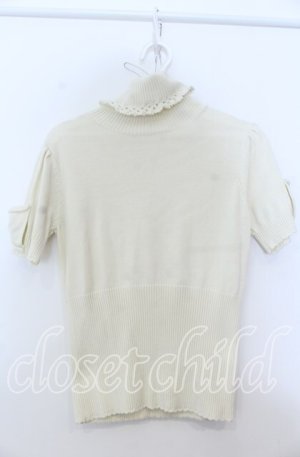 画像: Emily Temple cute / リボン付きタートルニット  アイボリー O-25-12-07-059-ET-TO-OW-OS