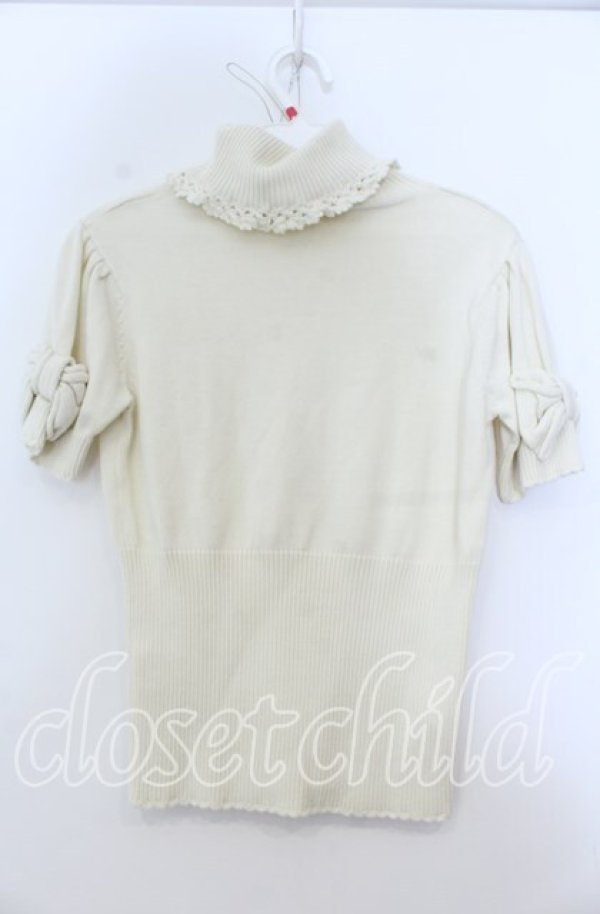 画像2: Emily Temple cute / リボン付きタートルニット  アイボリー O-25-12-07-059-ET-TO-OW-ZT370 (2)