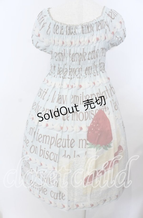 画像3: Emily Temple cute / ロゴ＆ショートケーキワンピース  サックス O-25-12-07-062-ET-OP-IG-OS (3)