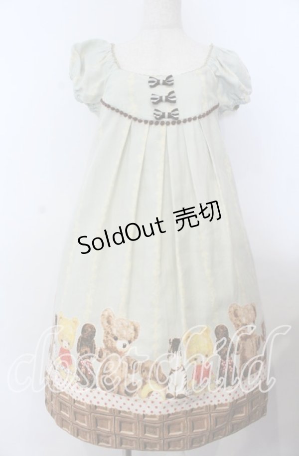 画像1: Emily Temple cute / チョコ＆ぬいぐるみワンピース  サックス O-25-12-07-063-ET-OP-IG-OS (1)