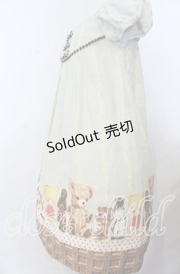 画像2: Emily Temple cute / チョコ＆ぬいぐるみワンピース  サックス O-25-12-07-063-ET-OP-IG-OS (2)