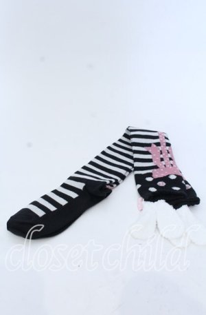 画像: Angelic Pretty / Fancy Paper Dollsオーバーニー  クロ O-25-12-07-068-AP-ZA-OW-OS