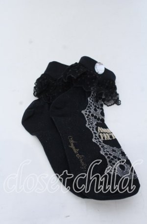画像: Angelic Pretty / Jewelryクルー丈ソックス  クロ O-25-12-07-069-AP-ZA-OW-OS