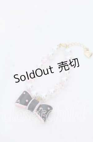 画像: Angelic Pretty / ドリームリボンブレスレット  クロ×ピンク O-25-12-07-071-AP-AC-OW-OS