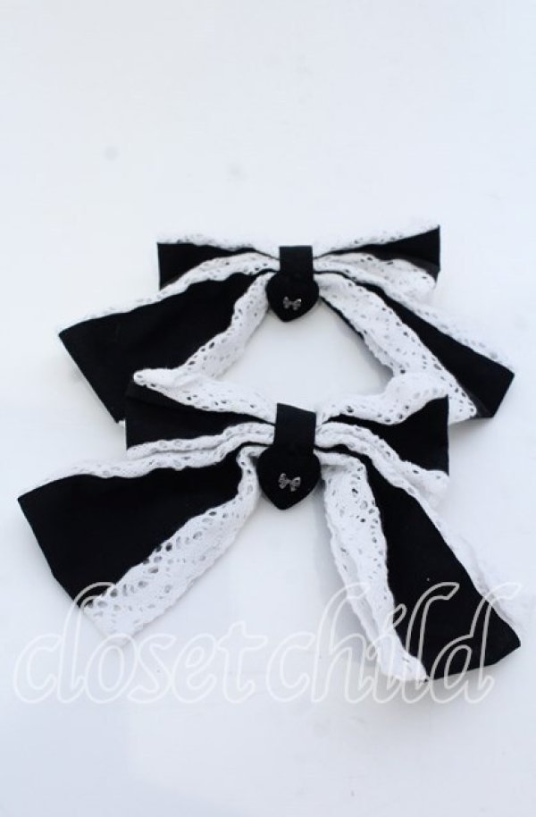 画像1: Eri Aino's collaboration / AE*2Pリボンクリップ  クロ O-25-12-07-080-LO-AC-OW-OS (1)