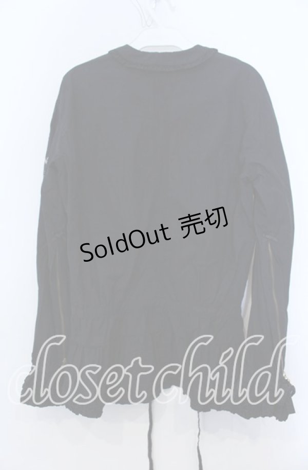 画像3: PINK HOUSE / フラワーハートリース刺繍ブラウス  クロ O-25-12-07-007-LO-BL-IG-OS (3)