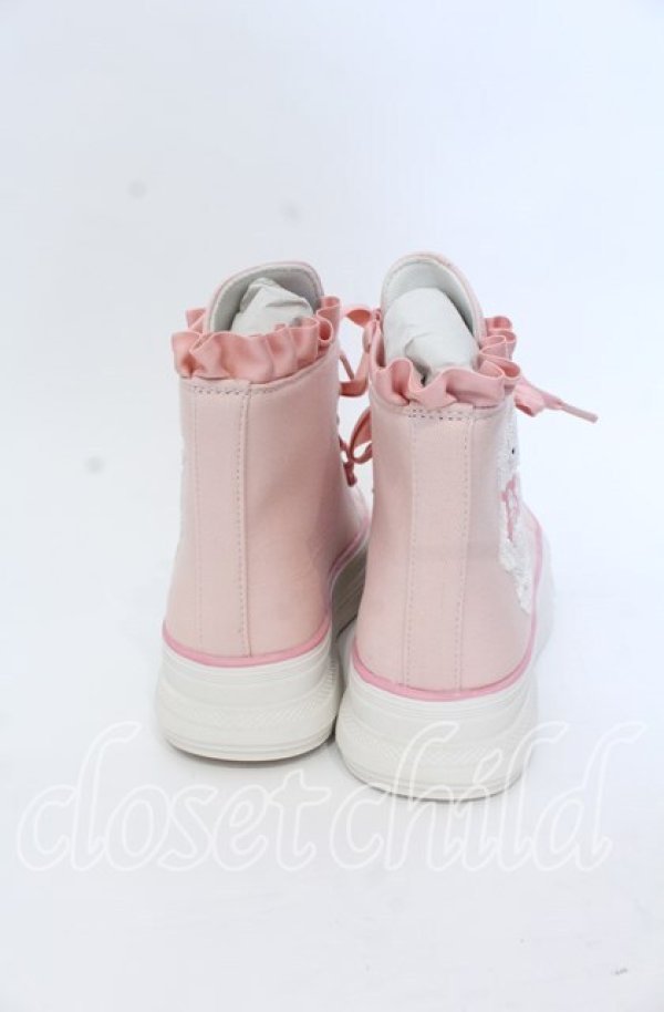 画像6: axes femme Kawaii / ベア刺繍スニーカー Ｍ ピンク O-25-12-07-082-AX-SH-IG-ZT-K001 (6)