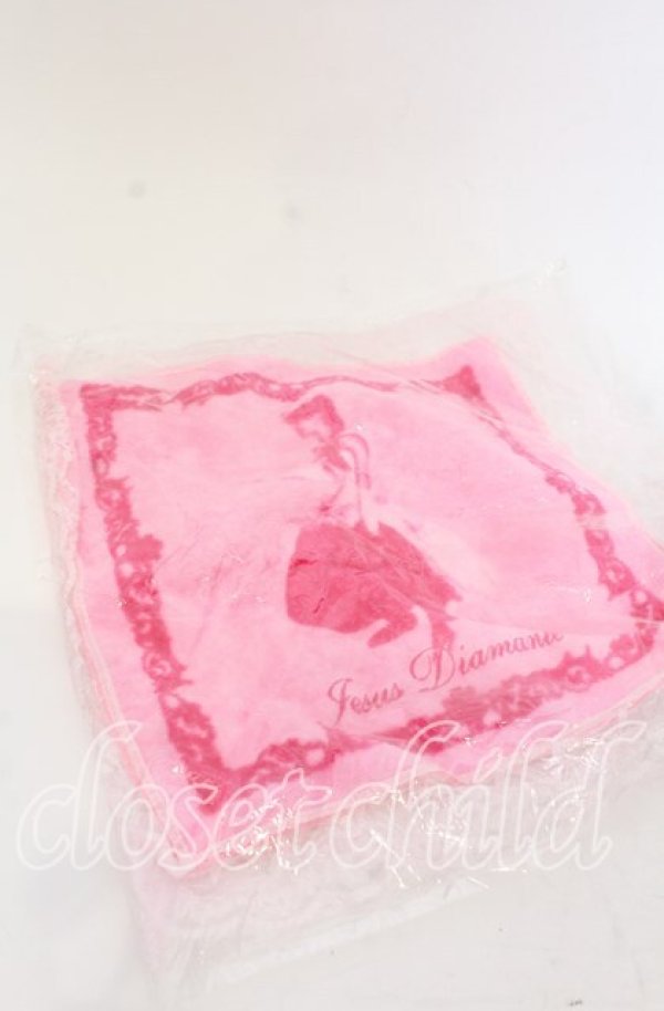画像1: JESUS DIAMANTE / セレブリティハンカチ  ピンク O-25-12-07-083-JE-ZA-IG-OS (1)