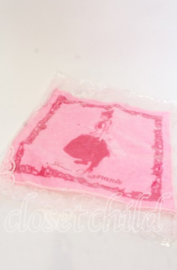 画像1: JESUS DIAMANTE / セレブリティハンカチ  ピンク O-25-12-07-084-JE-ZA-IG-OS (1)