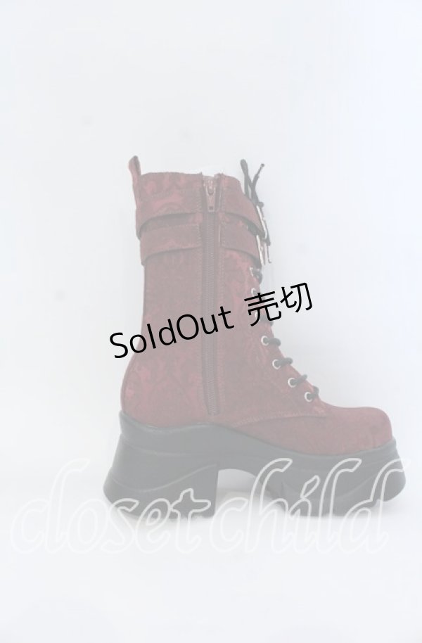 画像5: axes femme POETIQUE / チャイナ釦タンクソールブーツ Ｌ ワイン O-25-12-07-085-AX-SH-IG-OS (5)