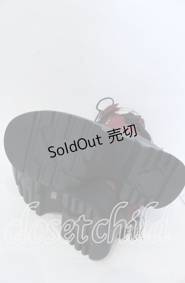 画像7: axes femme POETIQUE / チャイナ釦タンクソールブーツ Ｌ ワイン O-25-12-07-085-AX-SH-IG-OS (7)