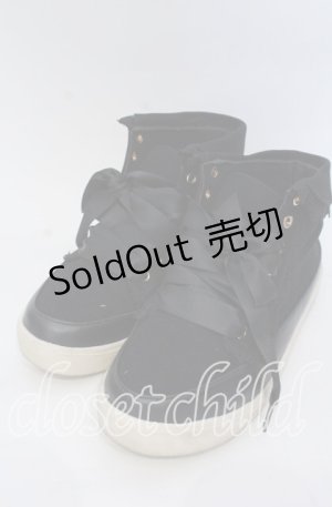 画像: axes femme / 折り返しレーススニーカー Ｌ クロ O-25-12-07-086-AX-SH-IG-OS