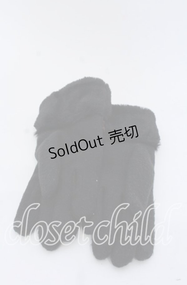 画像2: axes femme / 3連リボン手袋  クロ O-25-12-07-087-AX-ZA-IG-ZT323 (2)