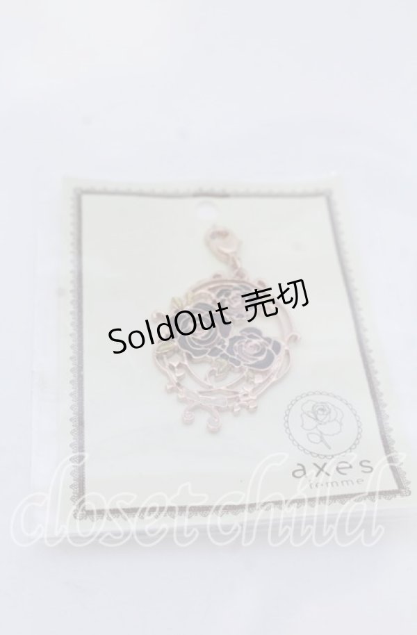 画像1: axes femme / ステンドグラスローズチャーム  - O-25-12-07-088-AX-AC-IG-ZT1209D (1)