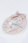 画像1: PINK HOUSE / さざ波とねこ刺繍ワッペン  ピンク O-25-12-07-092-LO-ZA-OW-OS (1)