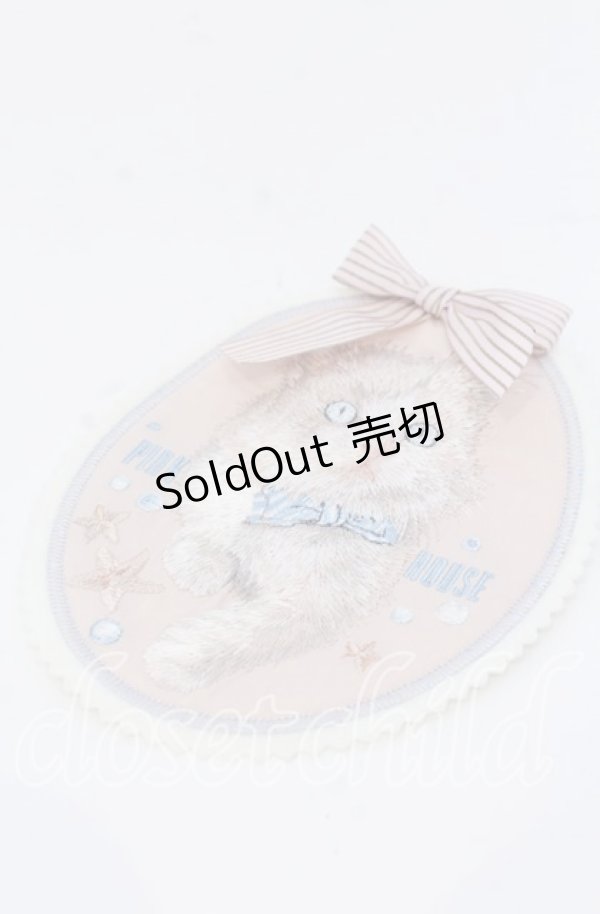 画像1: PINK HOUSE / さざ波とねこ刺繍ワッペン  ピンク O-25-12-07-092-LO-ZA-OW-ZT012-F002 (1)