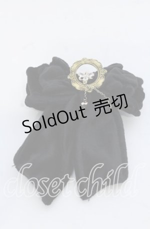 画像: Hoshibako Works / ラッピングリボン　ブローチ/クリップ  クロ O-25-12-07-096-LO-AC-OW-OS