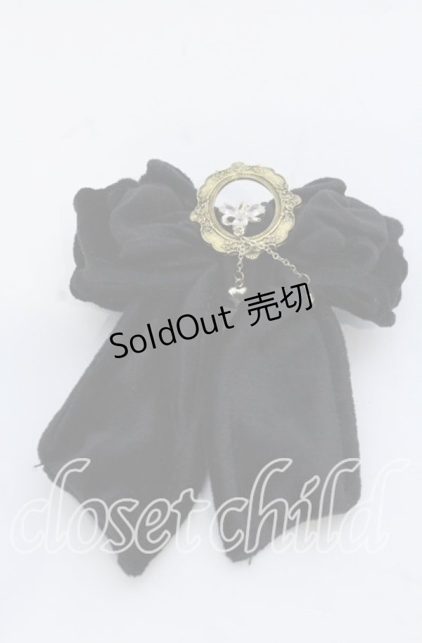 画像1: Hoshibako Works / ラッピングリボン　ブローチ/クリップ  クロ O-25-12-07-096-LO-AC-OW-OS (1)