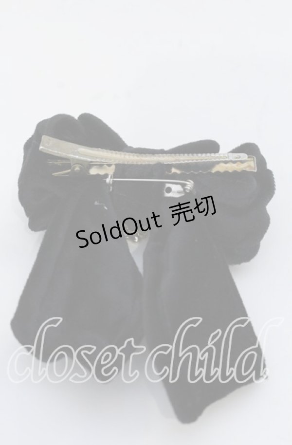 画像2: Hoshibako Works / ラッピングリボン　ブローチ/クリップ  クロ O-25-12-07-096-LO-AC-OW-OS (2)