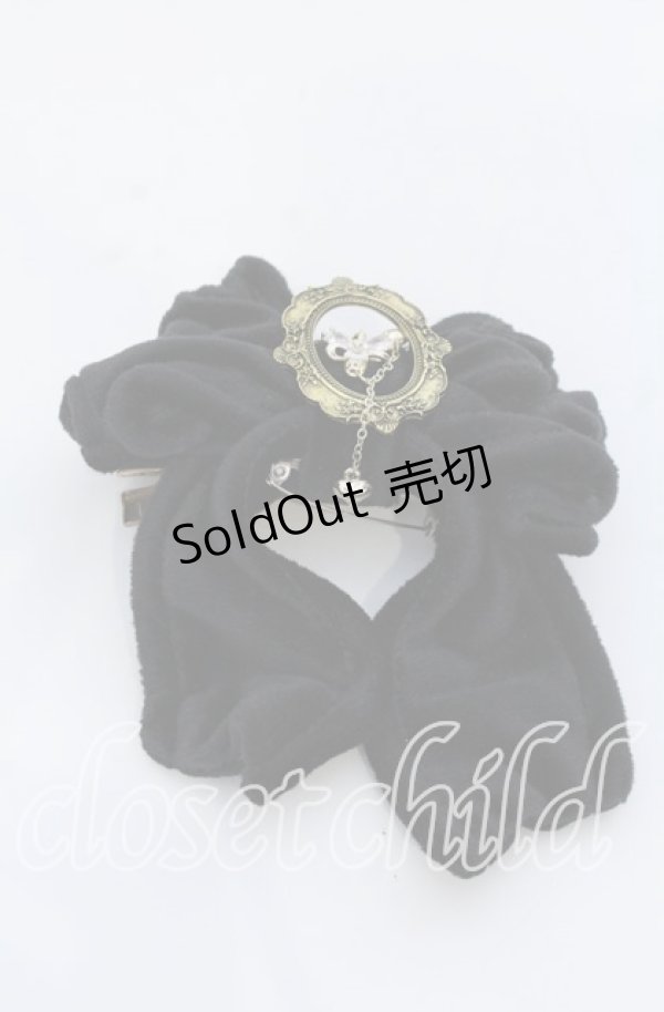 画像1: Hoshibako Works / ラッピングリボン　ブローチ/クリップ  クロ O-25-12-07-097-LO-AC-OW-OS (1)